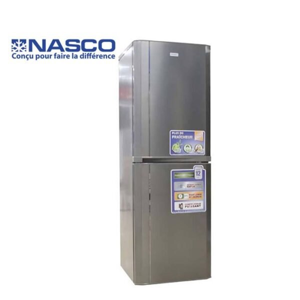 Nasco Réfrigérateur Combiné -4 tiroirs - NASD2-2-29 / SNASD2-29 - 239 Litres - Gris/Blanc