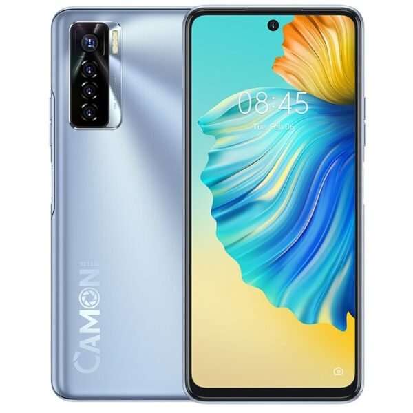 Tecno Camon 17 Pro – 6,8" – 8Go – 256Go - Quad Caméra 64+8+2+2 Mpx / 48 Mpx Selfie- 5000 MAH – Argent