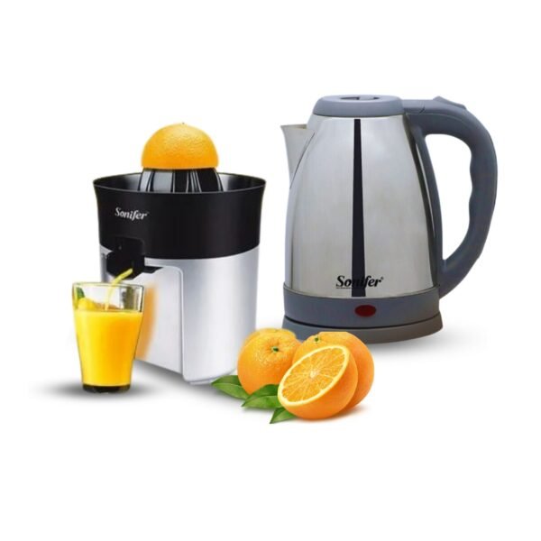 Pack Duo Sonifer : Presse-agrumes électrique à froid SF-5517 + Bouilloire électrique SF-2048