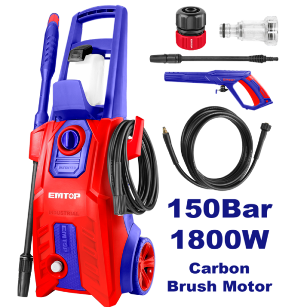 NETTOYEUR HAUTE PRESSION ÉLECTRIQUE, 1 800 WATTS, 110-120 VOLTS, PRESSION MAX. 150 BARS 2 200 PSI