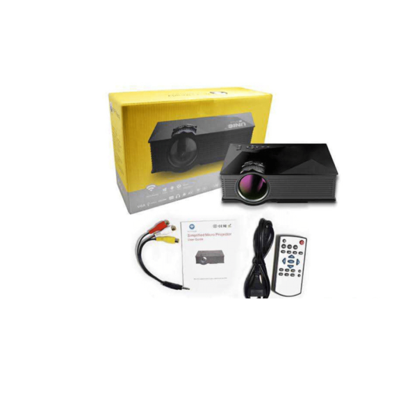Mini Projecteur (Wifi/DLNA, Connexion USB) – LED Projector Version Améliorée – Noir