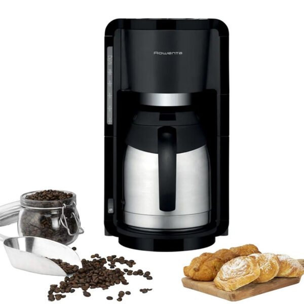 Cafetière isotherme - ROWENTA ADAGIO - 870 W - 1,25 L - 10-15 tasses - Noir/inox