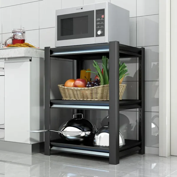 Rack de rangement de cuisine en acier de haute qualité à 3 niveaux rack en acier robuste