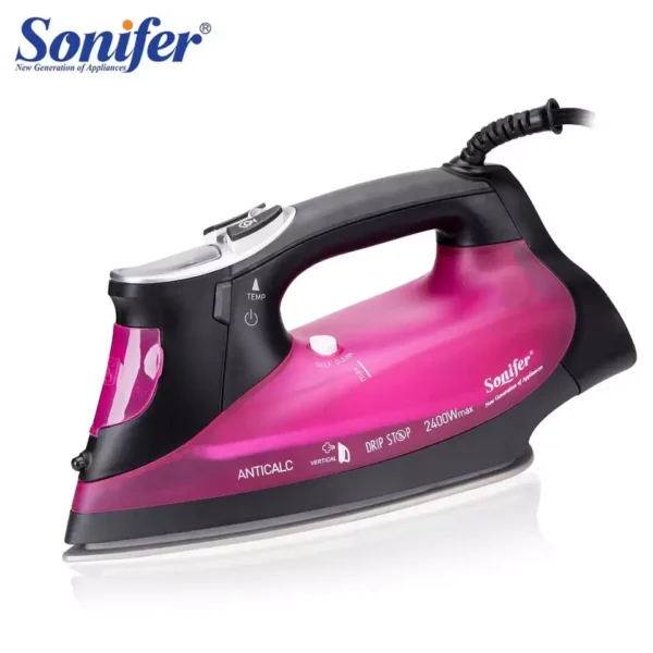Sonifer SF-9029 écran LCD professionnel grande capacité 340 ml réservoir d'eau pressage multifonctionnel fer à vapeur électrique portable