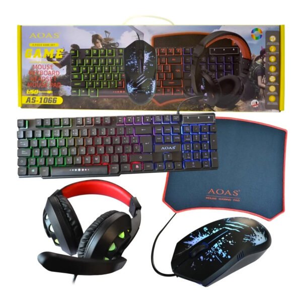Kit Accessoire pour Gamer - Clavier Gamer - Casque Gamer - Souris Gamer + Tapis de souris offert