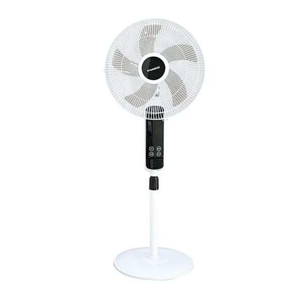 NASCO Ventilateur à Pied - FS40-88R-BOIS - 16'' - 55W - 3 Vitesses - 5 Hélices Avec Télécommande