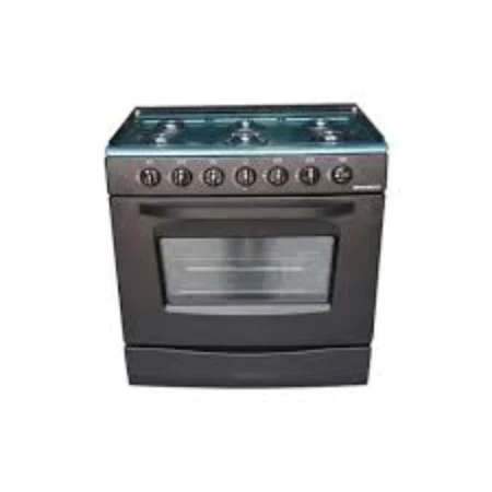 NASCO GAZINIÈRE 6 FEUX - 80*60CM - COUVERTURE VITREE - GCNAS-8060B